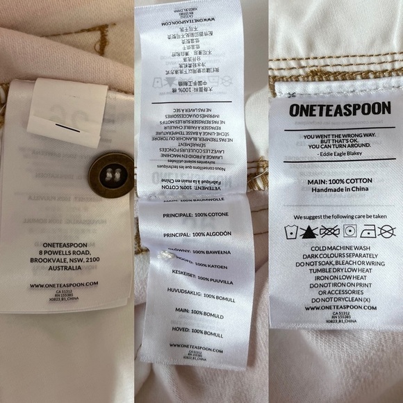 NWT One Teaspoon Candy Stripe High Waist Barrel Style Safari Jean 26 - Picture 11 of 16